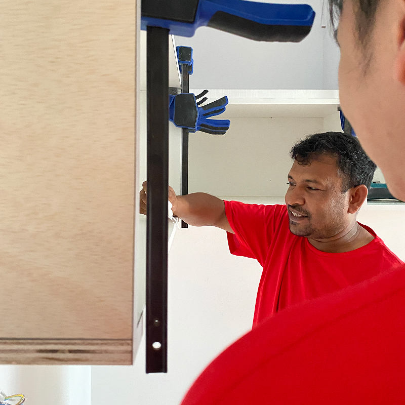 Carpentry painting joint lines